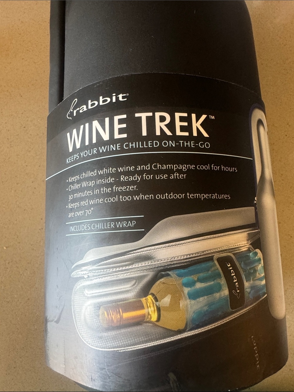 Rabbit Wine Trek Portable Wine Cooler - Black - Picture 2 of 4